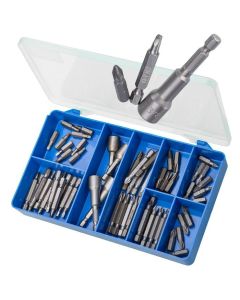 60 Piece #1 #2 #3 10mm 3/8" Pozidrive, Square & Nutsetter Torres Assortment Grab Kit HAK39