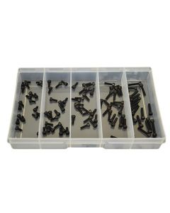 100 Piece M3 Socket Cap Screw High Tensile Plain Black Uncoated Assortment Grab Kit111