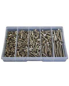 370 Piece 8g Countersunk Self Tapper Screw Stainless G316 Assortment Grab Kit138