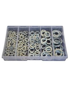 150 Piece M5 M6 M8 M10 M12 Spring Washer Zinc Assortment Grab Kit144