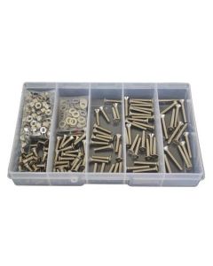 315 Piece M4 Countersunk Socket Nut Washer Stainless G304 Assortment Grab Kit166