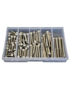 80 Piece 1/4" UNC Socket Cap Stainless G304 Assortment Grab Kit168