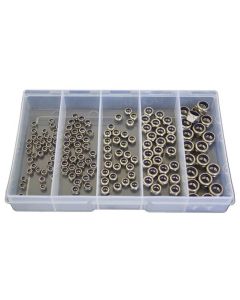 150 Piece M3 M4 M5 M6 M8 Nyloc Nut Stainless G304 Assortment Grab Kit182