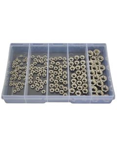 150 Piece M3 M4 M5 M6 M8 Hex Standard Nut Stainless G304 Assortment Grab Kit186