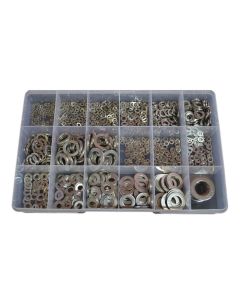 1050 Piece M3 M4 M5 M6 M8 M10 M12 M16 M20 Flat + Spring Washer Stainless G316 Assortment Grab Kit189