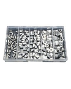 145 Piece M3 M4 M5 M6 M8 Large Flange Nutsert Aluminium Assortment Grab Kit200