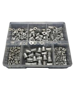 240 Piece M3 M4 M5 M6 M8 M10 Large Flange Nutsert Aluminium Assortment Grab Kit201