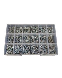 581 Piece 1/8" 5/32" 3/16" Dome Pop Rivet Aluminium Steel Assortment Grab Kit202