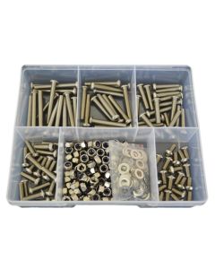 270 Piece M6 Button Socket Nut Washer Stainless G304 Assortment Grab Kit206