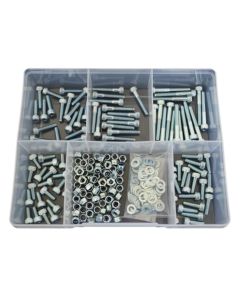 270 Piece M5 Socket Cap Nut Washer High Tensile Zinc Assortment Grab Kit20