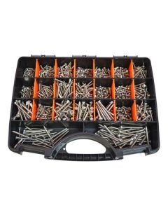 1000 Piece 6g 8g 10g Pan + Countersunk Self Tapper Screw Stainless G304 Assortment Grab Kit214