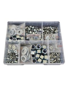 420 Piece M4 M5 M6 M8 M10 M12 Washer + Nut Zinc Assortment Grab Kit21