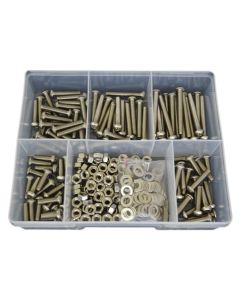 271 Piece M6 Button Post Torx (T30) Security Machine Screw Nut Washer Stainless G304 Assortment Grab Kit22