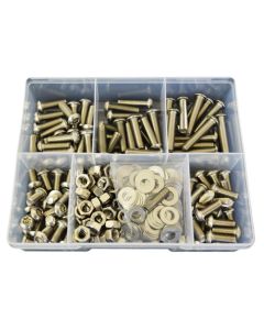 271 Piece M8 Button Post Torx (T40) Security Machine Screw Nut Washer Stainless G304 Assortment Grab Kit23