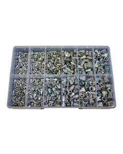 700 Piece M3 M4 M5 M6 M8 M10 Flange + Countersunk Nutsert Zinc Assortment Grab Kit268