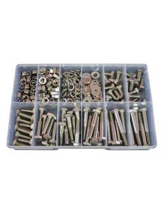 280 Piece M10 Bolt Nut Washer Stainless G304 Assortment Grab Kit280