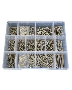 750 Piece M3 M4 Bolt Nut Washer Stainless G316 Assortment Grab Kit29