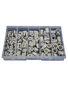 135 Piece M4 M5 M6 M8 M10 Large Flange Nutsert Aluminium Assortment Grab Kit34