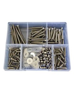 300 Piece M6 Countersunk Machine Screw Nut Washer Stainless G304 Assortment Grab Kit37