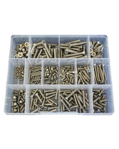 345 Piece M3 M4 M5 M6 Countersunk Machine Screw Stainless G304 Assortment Grab Kit38