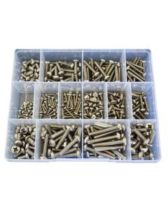 345 Piece M3 M4 M5 M6 Pan Machine Screw Stainless G304 Assortment Grab Kit43