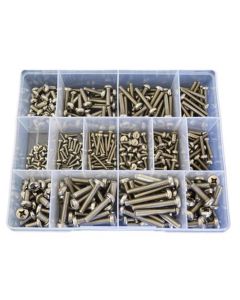 345 Piece M3 M4 M5 M6 Pan Machine Screw Stainless G316 Assortment Grab Kit44