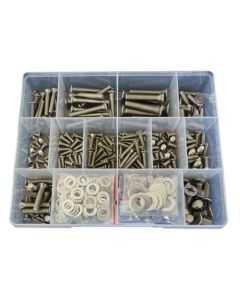 594 Piece M4 M5 M6 M8 Countersunk Machine Screw Nut Washer Stainless G304 Assortment Grab Kit51