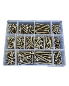 305 Piece 10g 12g 14g Pan + Countersunk Self Tapper Screw Stainless G316 Assortment Grab Kit58