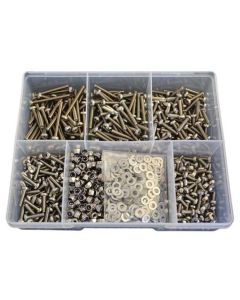 1005 Piece M4 Pan Machine Screw Nut Washer Stainless G316 Assortment Grab Kit70