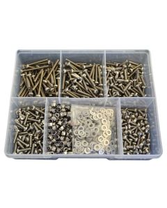 1005 Piece M4 Pan Machine Screw Nut Washer Stainless G304 Assortment Grab Kit72