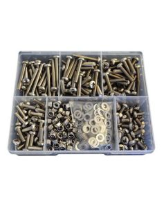 660 Piece M6 Pan Machine Screw Nut Washer Stainless G316 Assortment Grab Kit73