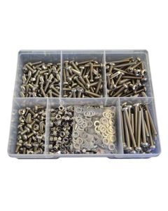 780 Piece M5 Pan Machine Screw Nut Washer Stainless G316 Assortment Grab Kit80