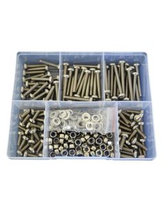 270 Piece M6 Pan Machine Screw Nut Washer Stainless G304 Assortment Grab Kit88