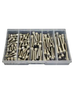 80 Piece 1/4" UNC Socket Cap Stainless G304 Assortment Grab Kit97