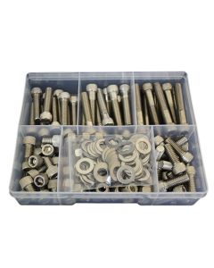 180 Piece 3/8" UNC Socket Cap Nut Washer Stainless G304 Assortment Grab Kit99