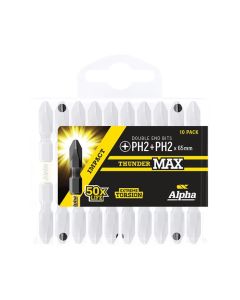 PH2 x 65mm Alpha ThunderMAX Impact Double Ended Phillips Driver Bit - 10 Pack Handipak PH265DSMH