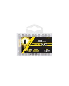 PH3 x 50mm Alpha ThunderMAX Impact Phillips Power Driver Bit - 10 Pack Handipak PH350SMH