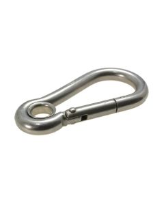 4mm x 40mm Stainless A4-70 G316 Spring Hook with Eye