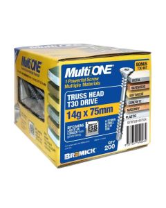 14g (6.3mm) x 75mm B8® Bremick MultiONE™ Countersunk Truss Torx (T30) Multi Screws Treated Pine