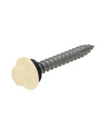 12g (5.50mm) x 25mm NEO Classic Cream Hex Flange Timber T17 Cladding Screw Galvanised