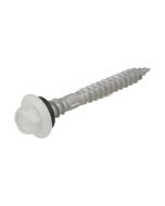 12g (5.50mm) x 50mm NEO Shale Grey Hex Flange Timber T17 Top Grip Roofing Screw Galvanised