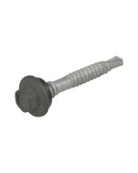 12g (5.50mm) x 51mm NEO Woodland Grey Hex Flange (5/16") Metal Top Grip Roofing Screw Galvanised