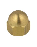 M5 x 0.80p Metric Coarse Brass 1 Piece Dome Nuts Low Tensile DIN 1587