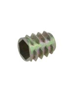 M8 x 15mm Metric Coarse Zinc No Flange Threaded Timber Insert Nuts (8mm Key) Low Tensile