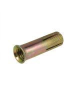 M8 x 1.25p x 30mm Zinc Yellow Knurled Body with Lip Drop In Anchors