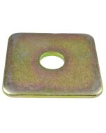 M16 (5/8") x 50mm x 50mm x 5mm Zinc Yellow Heavy Square Washers Low Tensile HEC Standard