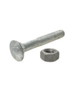 M8 x 1.25p Metric Coarse Cup Head Coach Bolts & Nuts Class 4.6 Galvanised AS1390