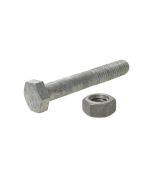 M8 x 1.25p Metric Coarse Galvanised Hex Bolts & Nuts Class 4.6 Low Tensile AS 1112